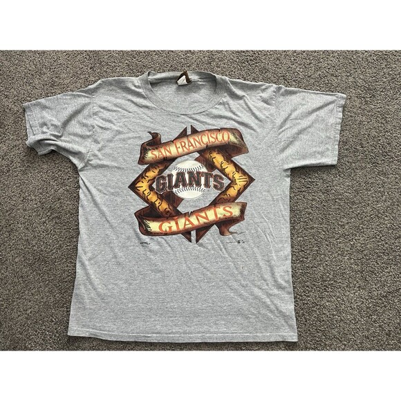 Vintage MLB San Francisco Giants 1995 Nutmeg Made In USA Shirt Gray Men’s Size L - Picture 1 of 6